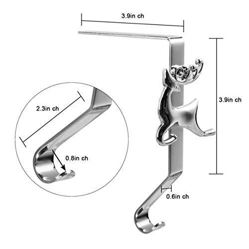Molinter Stocking Holders Fireplace Hook Christmas Iron Nikolausstrumpf Holder Decoration Set of 4