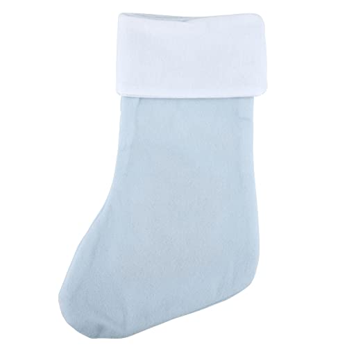 The Magic Toy Shop Baby's 1st Christmas Stocking Hanging Decoration Holiday Ornament Gift Holder (Blue)