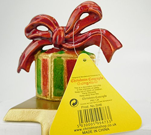 Christmas Concepts® Shaped Christmas Stocking Hanger In Red/Green/Gold