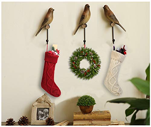 RedMaple Cable Knit Christmas Stockings Classic Xmas Ornaments for Home Decorations 46 CM