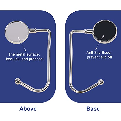 KEYIDO 4 Pack Christmas Stocking Hooks Stocking Holder for Mantle Fireplace Metal Xmas Hooks Hangers with Anti Skid Safety Hang Grip for Christmas Party Decoration