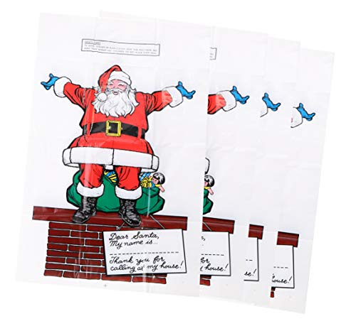 Christmas Concepts® Pack Of 4-75cm Plastic Giant Santa Sacks - Christmas Stockings (Santa Design)