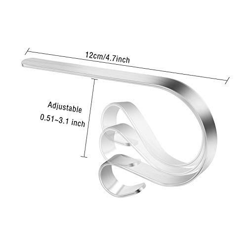 Homgaty Christmas Stocking Holders for Mantle, 6 Pack Christmas Stocking Hanger Hooks Metal Fireplace Hanger for Christmas Party Decoration (Silver)