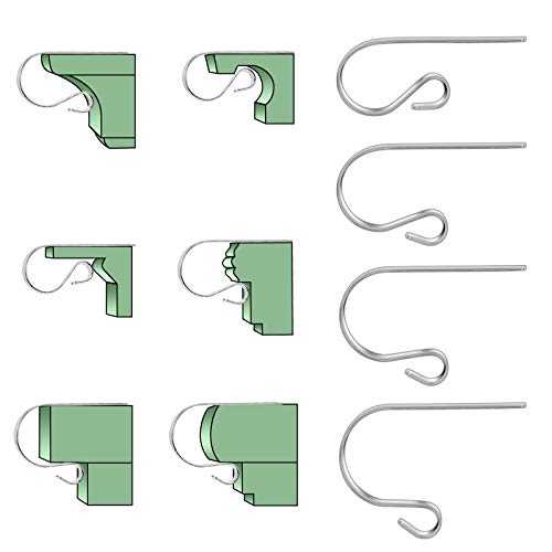 Homgaty Christmas Stocking Holders for Mantle, 6 Pack Christmas Stocking Hanger Hooks Metal Fireplace Hanger for Christmas Party Decoration (Silver)