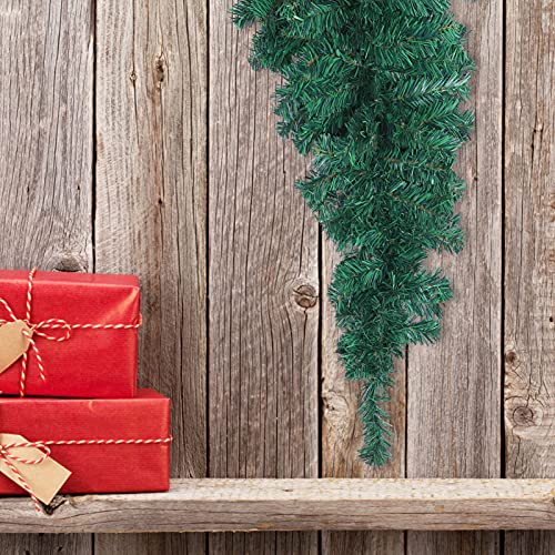 FOMIYES Christmas Teardrop Swag Artificial Pine Swags Mailbox Swag Front Door Teardrop Wreath for Holiday Christmas Decoration 90cm