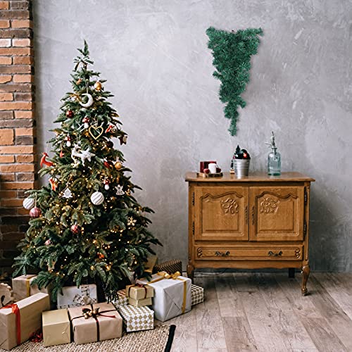 FOMIYES Christmas Teardrop Swag Artificial Pine Swags Mailbox Swag Front Door Teardrop Wreath for Holiday Christmas Decoration 90cm