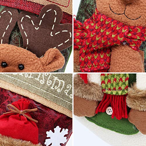 Shinelee 50CM Christmas Stocking Set of 3 Large Christmas Stockings Decoration Xmas Stockings Christmas Tree Ornaments Fireplace Decorations Gift Bag Candy Pouch Christmas Stockings for Adults Kids