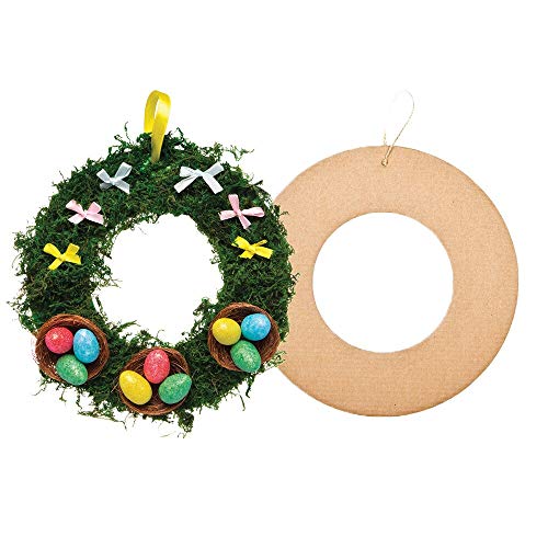 Baker Ross AF903 Craft Wreaths - Pack of 10, Wreath Making Kit, Great for Christmas Wreath Diy Kit, Wreath Making Supplies for Autumn and Wreaths for Crafts for Children