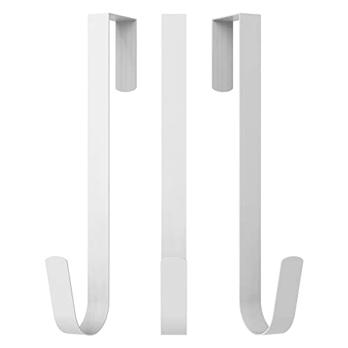 ANSIO Christmas Wreath Hanger for Front Door, 12.5'' /31.7cm Wreath Holder for Christmas Decor - Pack of 1 - White