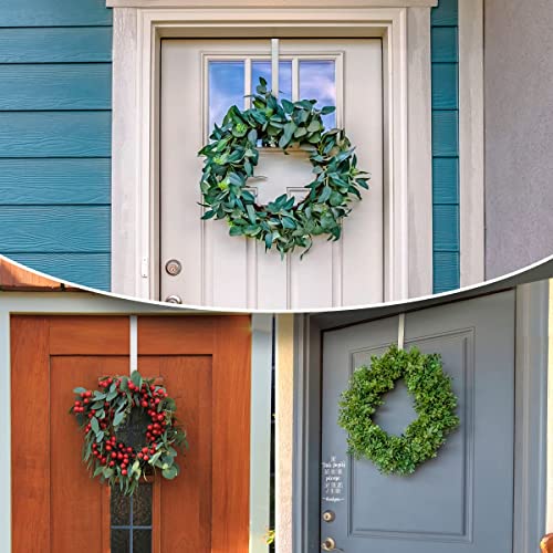 ANSIO Christmas Wreath Hanger for Front Door, 12.5'' /31.7cm Wreath Holder for Christmas Decor - Pack of 1 - White