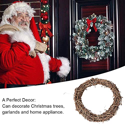 Simmpu 6PCS Christmas Rattan Natural Dried Ring Willow Wreath Door DIY Crafts Hand-woven Halloween Wreath for Rustic and Seasonal Decorations Base for Floral Crafts Perfect for Seasonal Displays 15cm