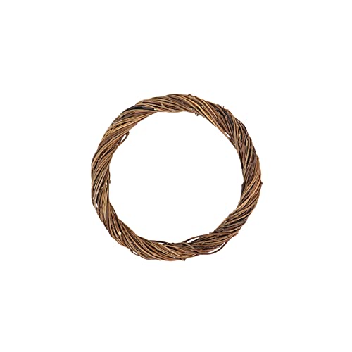 Qaziuy Christmas Wreath Natural Grapevine Wreath, Vine Branch Wreath Rattan Wreath for DIY Craft Wreath Front Door Wall Hanging Party Decor Wedding Supplies 20cm