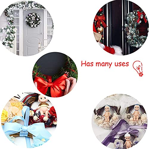 Simmpu 6PCS Christmas Rattan Natural Dried Ring Willow Wreath Door DIY Crafts Hand-woven Halloween Wreath for Rustic and Seasonal Decorations Base for Floral Crafts Perfect for Seasonal Displays 15cm