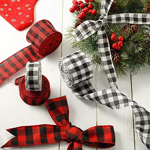 N&J Wreath Rings,3pcs 10" Dark Green Christmas Wreath Frame, Extra Gift of Two Checkered ribbon,For New Year Valentines Wedding Halloween Wreath Decoration