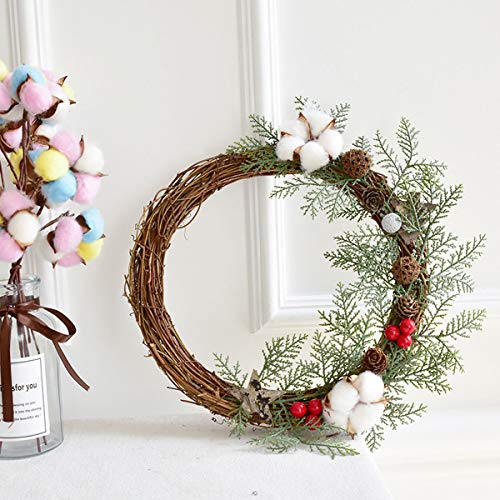 DBAILY 4pcs Natural Grapevine Wreathes Vine Branch Wreath Christmas Autumn Rattan Wreath Halloween Wreaths for Front Door for Halloween Easter Wall Hanging Wedding Holidays New Year Garden
