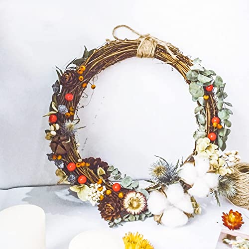 5 Pack Natural Grapevine Wreaths - Spring Grapevine Wreaths Decor Vine Branch Wreath Retro Christmas Rattan Wreath for Farmhouse Party Wedding Home Door Wall Hanging Decor