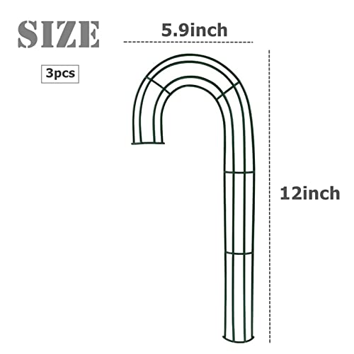 3Pack 12Inch Green Christmas Wire Wreath Frame Candy Cane Shaped Metal Wreath Frame Making Wire Wreath Form Flower Wreath Frames for DIY Floral Crafts Xmas New Year Door/Wall Decor Wreath Supplies…
