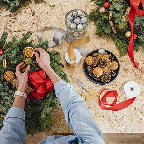 225 Pcs Christmas Wreath Making Supplies, Dried Orange Slices and Cinnamon Sticks, Star Anise, Red Berries Mini Pine Cones Kit, Wreath Accessories Floral Supplies for Xmas Craft Decorations