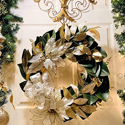 Jsdoin 4 Pack 12 Inch Metal Wire Wreath Frame, Green Round DIY Floral Crafts, Home Front Door Decor, Hanging Wreath Hoop for New Year Thanksgiving Easter Christmas Valentines Party Decorations