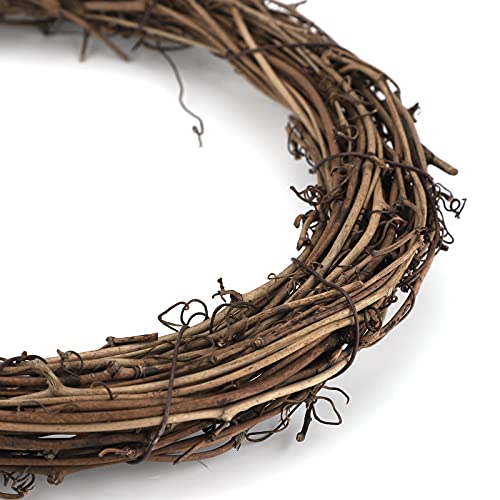 3 Pieces Retro Christmas Wreath Natural Grapevine Wreaths Vine Branch Wreath for DIY Craft Front Door Wall Hanging,Christmas Rattan Wreath for Halloween,Christmas Wedding Party Decors 20cm