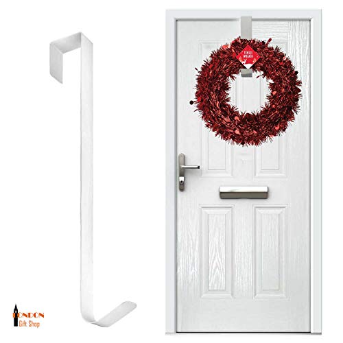 Christmas Wreath Hanger | 31 cm / 12.5" in Length | Metal Wreath Hook Over The Door Wreath Hanger Hanging Hook Christmas