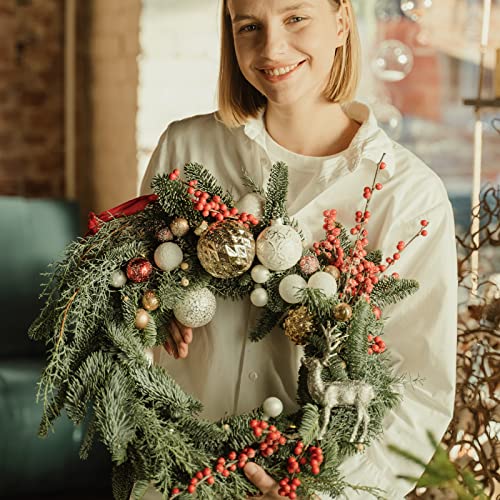 3Pack Christmas Wire Wreath Rings 12 inch Metal Wreath Frame,Green Round Wire Wreath Frame for Christmas Wreath Making Rings Base,Garden,Home Deco Supplies DIY Crafts Wedding Garland Ring