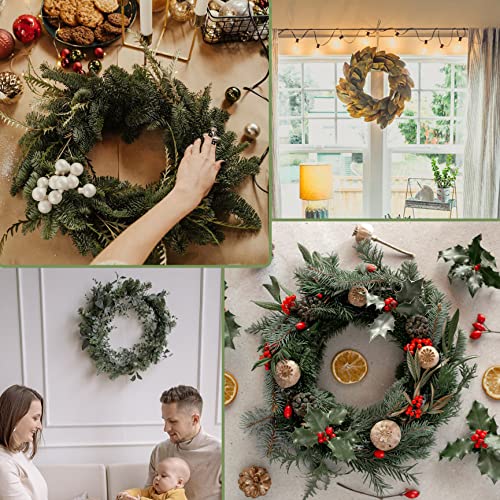 3Pcs Natural White Rattan Wreaths, Vine Branch Willow Wreath for DIY Craft Wreath Front Door Wall Hanging,Wicker Wreath Ring for Christmas Wedding Holiday Decoration(15/20/25cm)