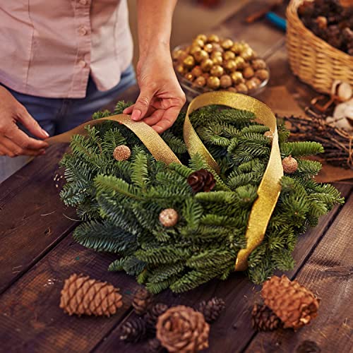 2 Pack Christmas Wire Wreath Rings 14 inch Metal Wreath Frame - 35cm Large Round Wire Wreath Frame for Christmas Wreath Making Rings Base, Wedding Garland Ring, Garden, Home Deco Supplies DIY Crafts