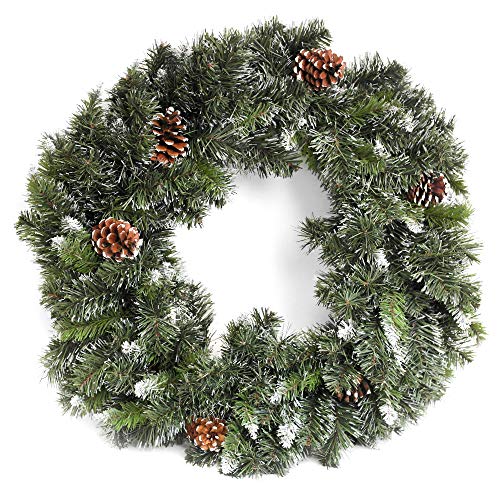 SnowTime CF04692 60 cm Snow King Fir Wreath