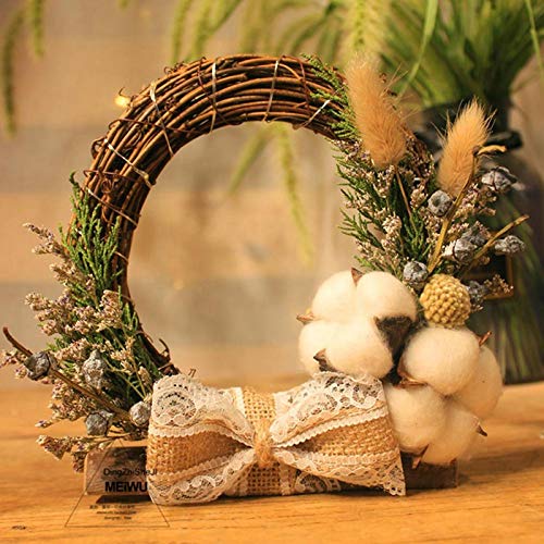 4 Pack Retro Christmas Wreath Natural Grapevine Rattan Wreaths Christmas Round Wreath Craft Sets DIY Rattan Wreath Garland Wall Hanging Decoration for Holiday Wedding Christmas Decoration
