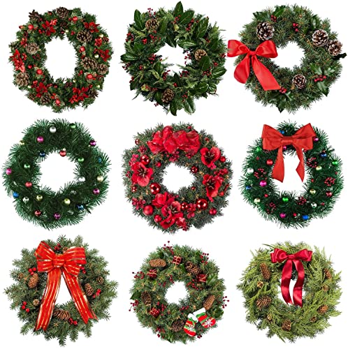 2 Pack Christmas Wire Wreath Rings 14 inch Metal Wreath Frame - 35cm Large Round Wire Wreath Frame for Christmas Wreath Making Rings Base, Wedding Garland Ring, Garden, Home Deco Supplies DIY Crafts
