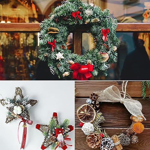 20cm Natural Grapevine Wreath - Vine Branch Wreath Rattan Wreath for DIY Christmas Craft, Front Door Wall Hanging, Wedding and Party Decors（3 Pack ）