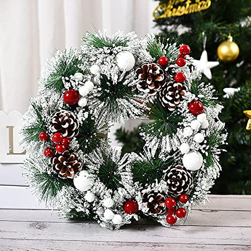 Christmas Wreaths for Front Door 40cm/16inch Door Wreaths Outdoor Indoor Christmas Decorations Sale Clearance