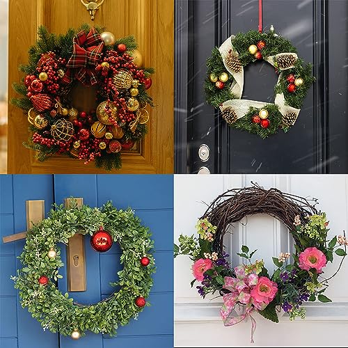 20cm Natural Grapevine Wreath - Vine Branch Wreath Rattan Wreath for DIY Christmas Craft, Front Door Wall Hanging, Wedding and Party Decors（3 Pack ）