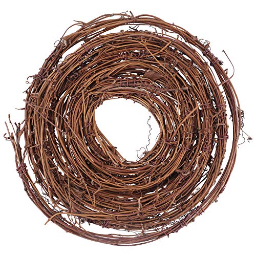 BESPORTBLE Grapevine Wreath Natural Vine Branch Wreath Decorative Wooden Twig for DIY Crafts Door House Holiday Party Decoration