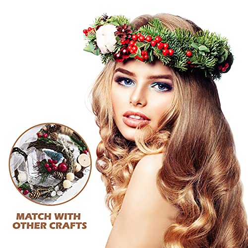 BESPORTBLE Grapevine Wreath Natural Vine Branch Wreath Decorative Wooden Twig for DIY Crafts Door House Holiday Party Decoration