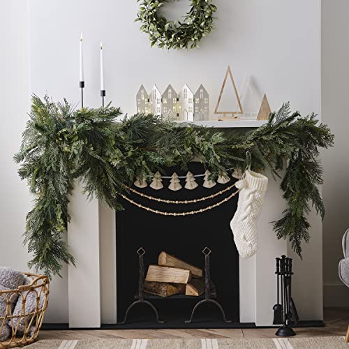 Ginger Ray X Large Artificial Fireplace or Staircase Cypress Foliage Christmas Garland Decoration, 3 Metres
