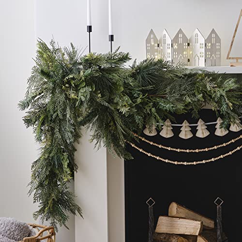Ginger Ray X Large Artificial Fireplace or Staircase Cypress Foliage Christmas Garland Decoration, 3 Metres