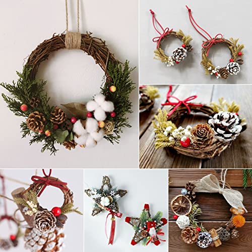 BESPORTBLE Grapevine Wreath Natural Vine Branch Wreath Decorative Wooden Twig for DIY Crafts Door House Holiday Party Decoration
