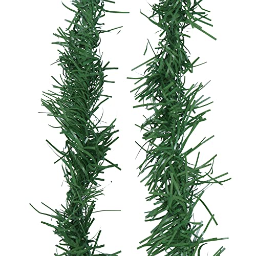 Pelle & Sol 52ft/16m Christmas Garland | Artificial Green Tinsel Christmas Tree Decorations | Ornamental Xmas Garland for Christmas Mantlepiece Decorations, Wall Decor & Christmas Gifts