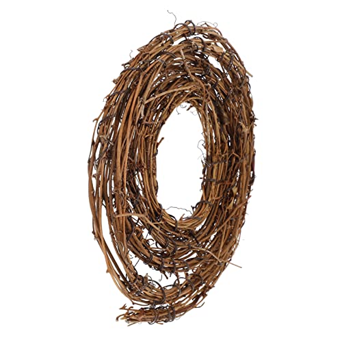 BESPORTBLE Grapevine Wreath Natural Vine Branch Wreath Decorative Wooden Twig for DIY Crafts Door House Holiday Party Decoration