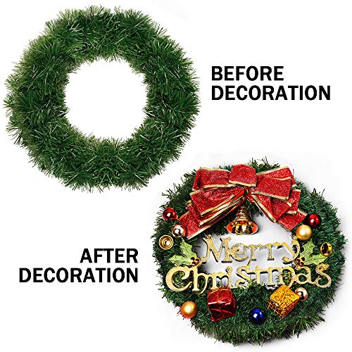 LOKIPA Green Christmas Garland Decorations,50Feet/15.5 M Christmas Tinsel Garland Artificial Greenery Garland Decorations