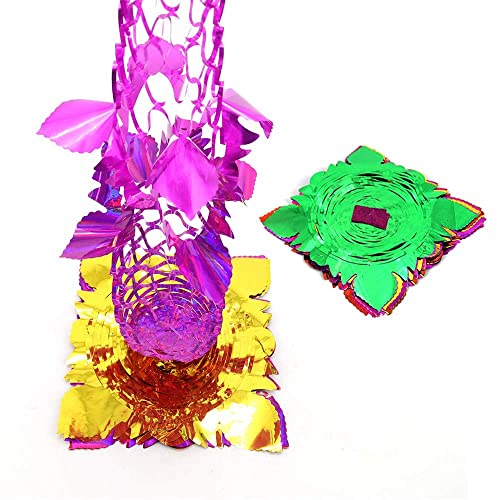 8 Pack Christmas Ceiling Decorations, Christmas Tinsel Xmas Hanging Decorations 9ft Christmas Foil Garland Festive Ceiling Decorations Swirls for Xmas New Year Holiday Party Supplies