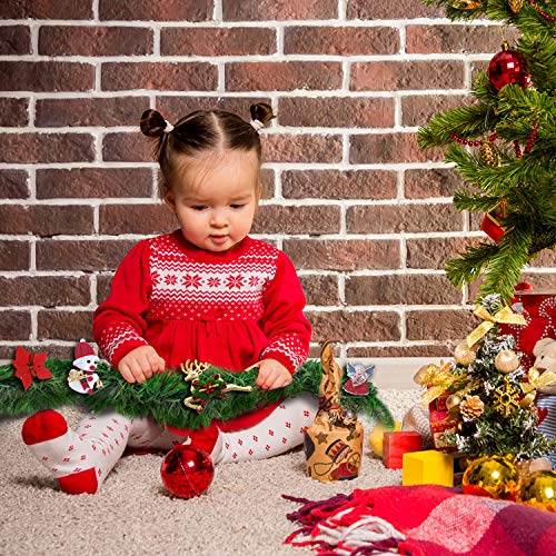 LOKIPA Green Christmas Garland Decorations,50Feet/15.5 M Christmas Tinsel Garland Artificial Greenery Garland Decorations