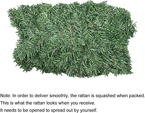 EZSTAX 2PCS Christmas Garland Artificial Plain Garlands Christmas Fireplace Garland Home Decorations Long Wreath Garland 8.9ft/2.7M