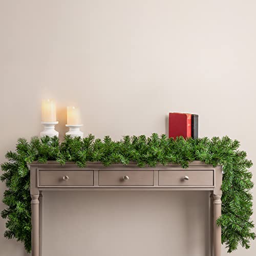 Christow Christmas Garland for Fireplace and Stairs 1.8m / 6ft, Luxury Thick Artificial Plain Green Winter Spruce Decoration 2022