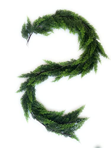 Faux Cedar Garland - 180CM / 6FT - rustic Christmas decor - Christmas garland - Greenery - table decor