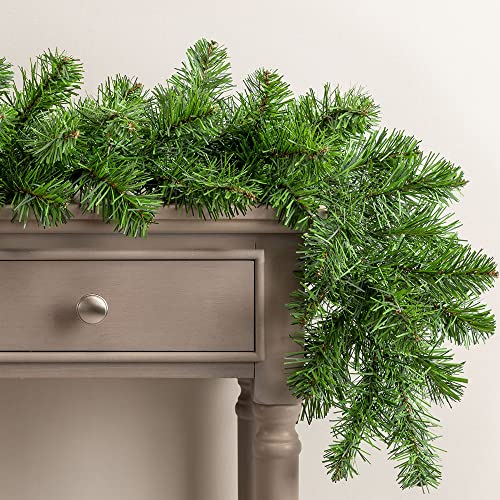 Christow Christmas Garland for Fireplace and Stairs 1.8m / 6ft, Luxury Thick Artificial Plain Green Winter Spruce Decoration 2022