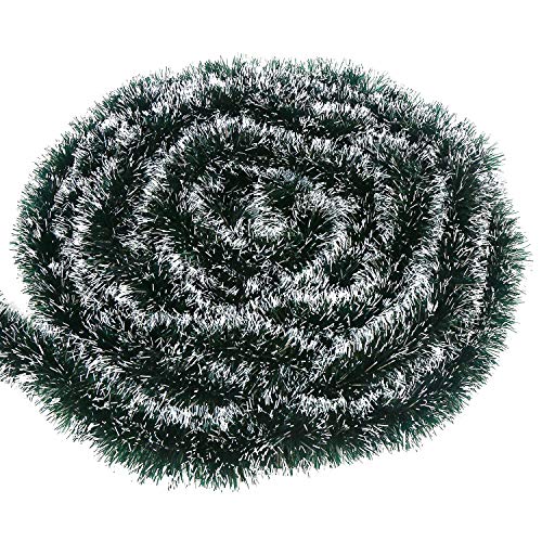 LOKIPA 10M Chunky Christmas Tinsel Garland with for Christmas Tree and Home Decorations