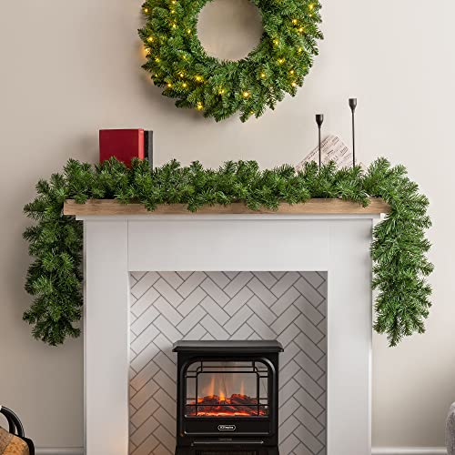 Christow Christmas Garland for Fireplace and Stairs 1.8m / 6ft, Luxury Thick Artificial Plain Green Winter Spruce Decoration 2022